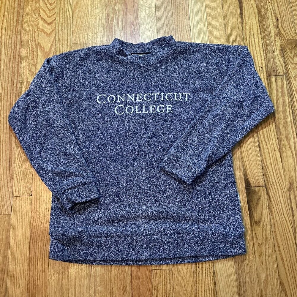 CONNETICUT COLLEGE CREWNECK PULLOVER Sweatshirt Size LARGE WOOLLY THREADS - USA